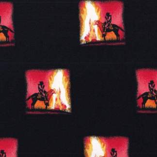 Cowboy Campfire Cotton Fabric