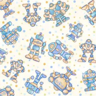Handmade Placemat Or Table Runner Space Ace Robots White
