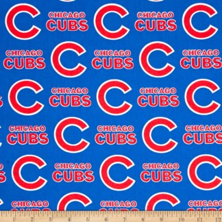 Chicago Cubs Solid Blue Cotton Fabric