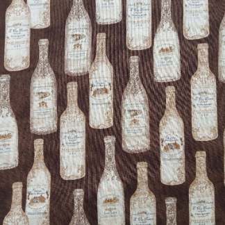 Vineyard Collection Vintage Bottles Cotton Fabric
