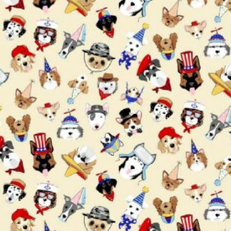 Handmade Placemat Or Table Runner Dogs With Hats