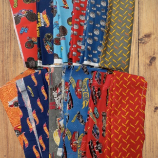 Assorted Hot Wheels Fabric - 1 lb Scrap Bundle