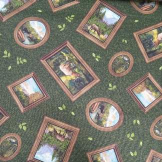 Handmade Placemat Or Table Runner Wandering Elk Green