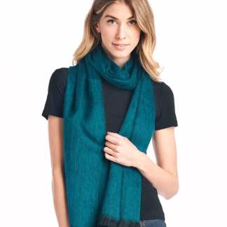 Alpaca Scarf - Midnight Turquoise