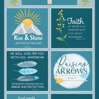 Love Never Fails Digital 24" Panel Cotton Fabric