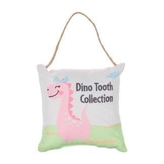 Tooth Fairy Printed Hanging Decorative Pillow Dino Tooth Collection