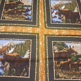 Wild Frontier Pillow Panel Digital Cotton Fabric