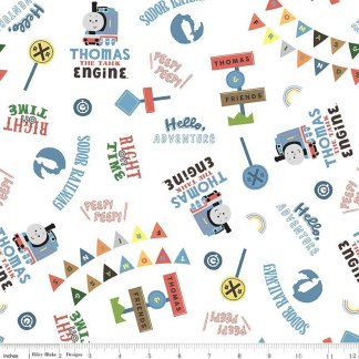 Thomas Friends™ Sodor Railway Words Cotton Fabric