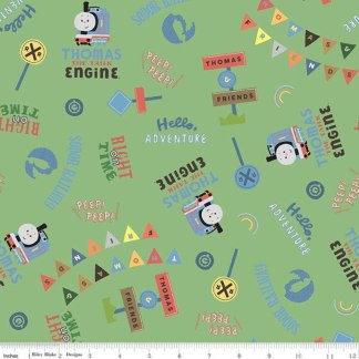 Thomas Friends™ Sodor Railway Words Cotton Fabric