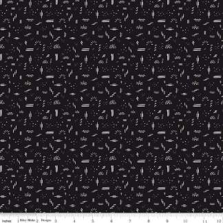 'Round the Mountain Dashed Midnight Cotton Fabric