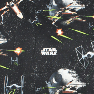 Star Wars Ships Black Cotton Fabric