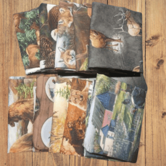10 Fat Quarters - Assorted Wildlife Fat Quarter Bundle