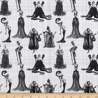 Disney Villains Shadows Cotton Fabric