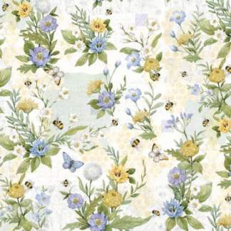 SW Sweet As Can Bee Floral Multi Cotton Fabric