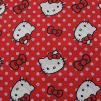Hello Kitty Polka Dots Cotton Fabric