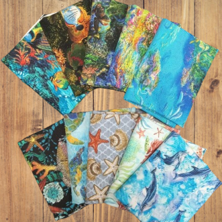 10 Fat Quarters - Assorted Under the Ocean Fat Quarter Bundle