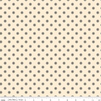 Cowboys Circle Stars Cream Cotton Fabric
