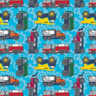 Tonka Trucks Blue 44" Wide Cotton Fabric