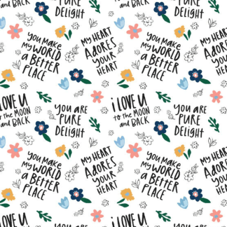 Watercolor Animals Words Swaddle Nursery Fabric Muslin Fabric