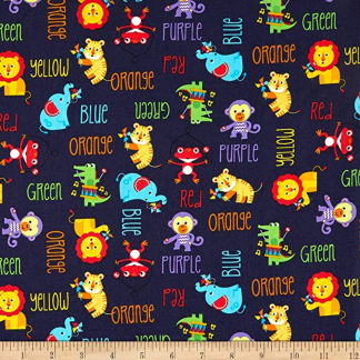 Fisher-Price 43/44"W Navy Cotton Fabric