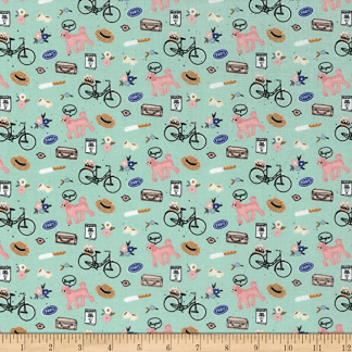 Saturday in Paris 43/44"W Songbird Cotton Fabric