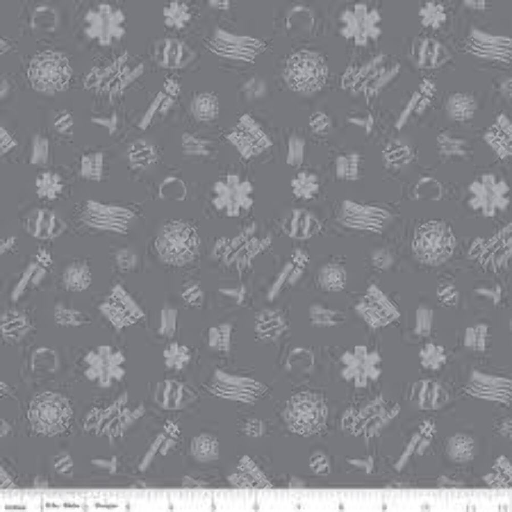 First Responders Support Cotton Fabric