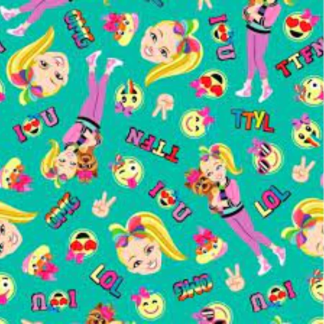 Jojo Bowbow Emoji Friends Cotton Fabric