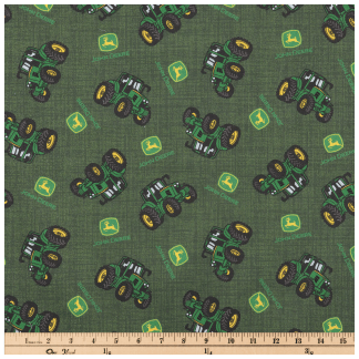 John Deere Green Calico Cotton Fabric