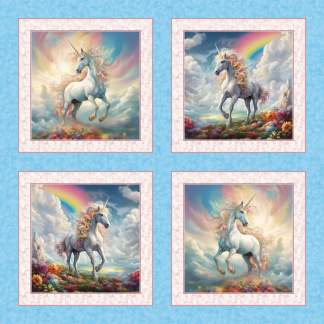 Unicorn Dreams Pillow Panel Cotton Fabric