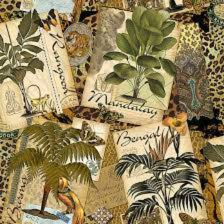 Exotic Travel Cotton Fabric