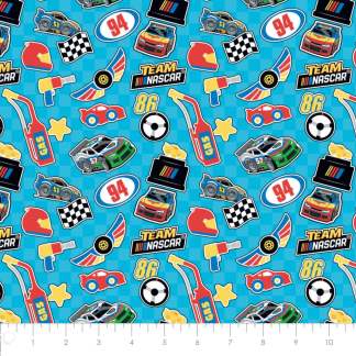 Handmade Blanket, Burp Rag/ Security Blanket, and Bib Nascar Icons Blue