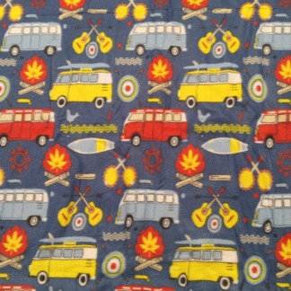 Camping 50" x 60" Fleece Throw Blanket