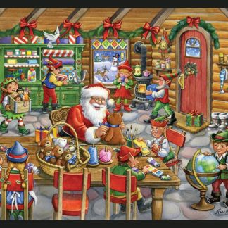 Santa's Toy Shop Panel Cotton Fabric