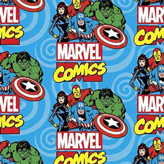 Avengers Light Blue Fleece Fabric