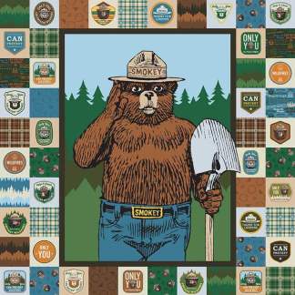 Only You Smokey Bear Panel Cotton Fabric