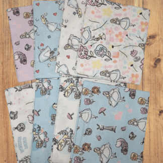 8 Fat Quarters - Assorted Alice in Wonderland Collection III Fat Quarter Bundle
