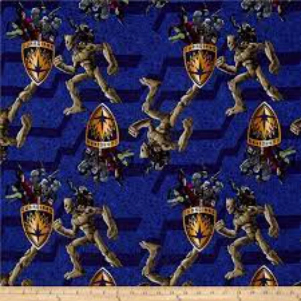 Guardians of the Galaxy Blue Cotton Fabric