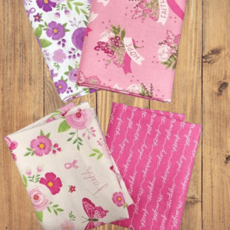 4 Fat Quarters - Assorted Faith, Hope, Courage Fat Quarter Bundle