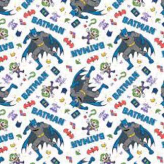 Batman vs Preschool Cotton Fabric