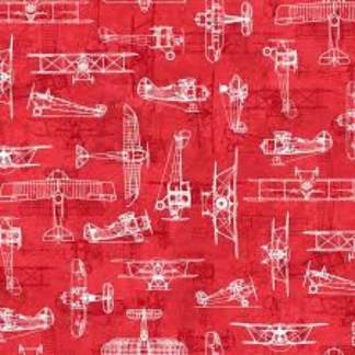 Handmade Valance or Curtain Panel First in Flight Blueprint Red