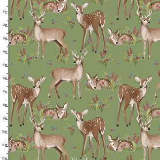 Handmade Placemat Or Table Runner Autumn Meadow Deer Friends Black