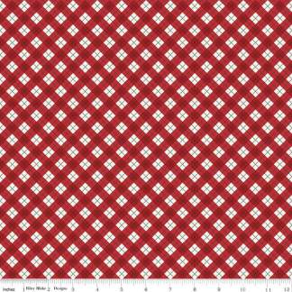 Woodsman Bias Plaid Red Cotton Fabric