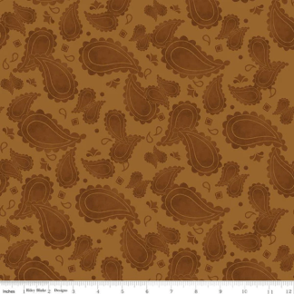 Ride the Range Paisley Burnt Sienna Cotton Fabric