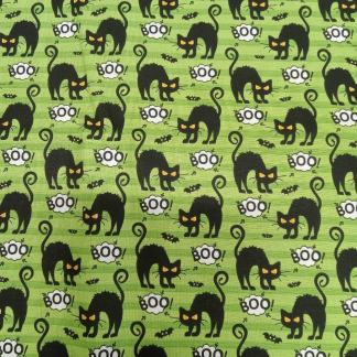 Halloween Black Cat Cotton Fabric