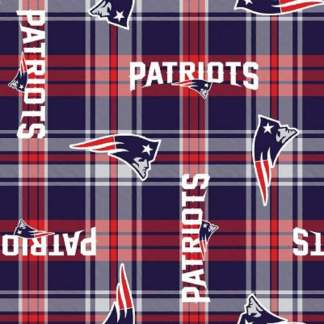 New England Patriots Plaid Fleece Fabric