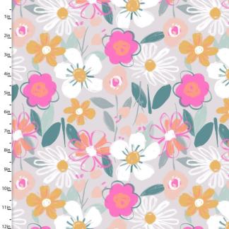 Handmade Placemat Or Table Runner Zebra Dazzle Floral Scatter Gray