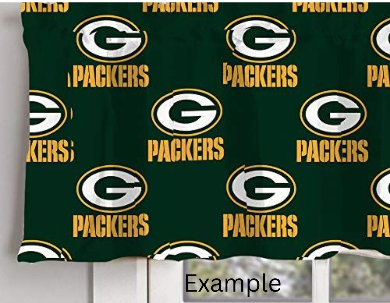 Handmade Valance or Curtain Panel Packers White - Image 2