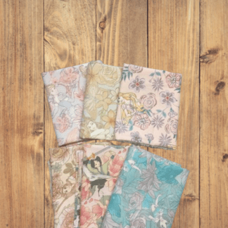 6 Fat Quarters Bundle - Assorted Princess Floral Cotton Fat Quarter Bundle