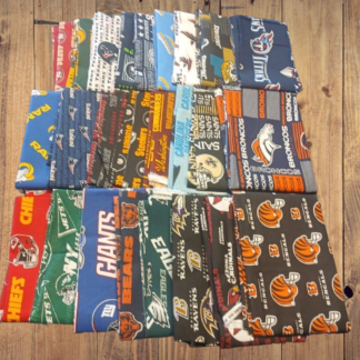 Assorted Sport Teams Football Licensed Cotton Fabric - 3 lb Scrap Bundle