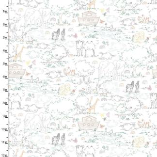 Handmade Placemat Or Table Runner Two by Two Scenic Outline White